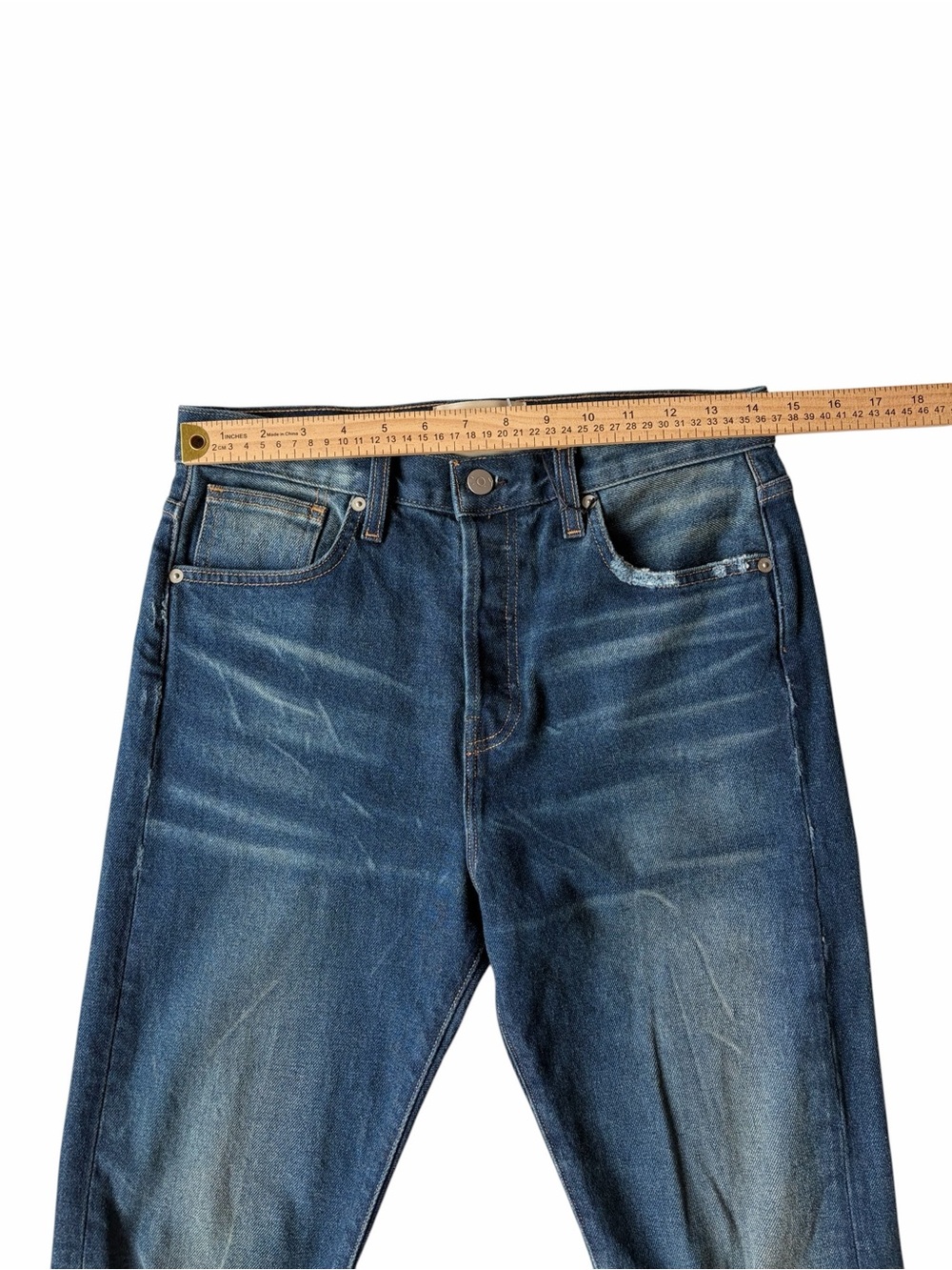 CQY Icon High Rise Slim Straight Jeans Acoustic Wash 28 NWT - Picture 10 of 13